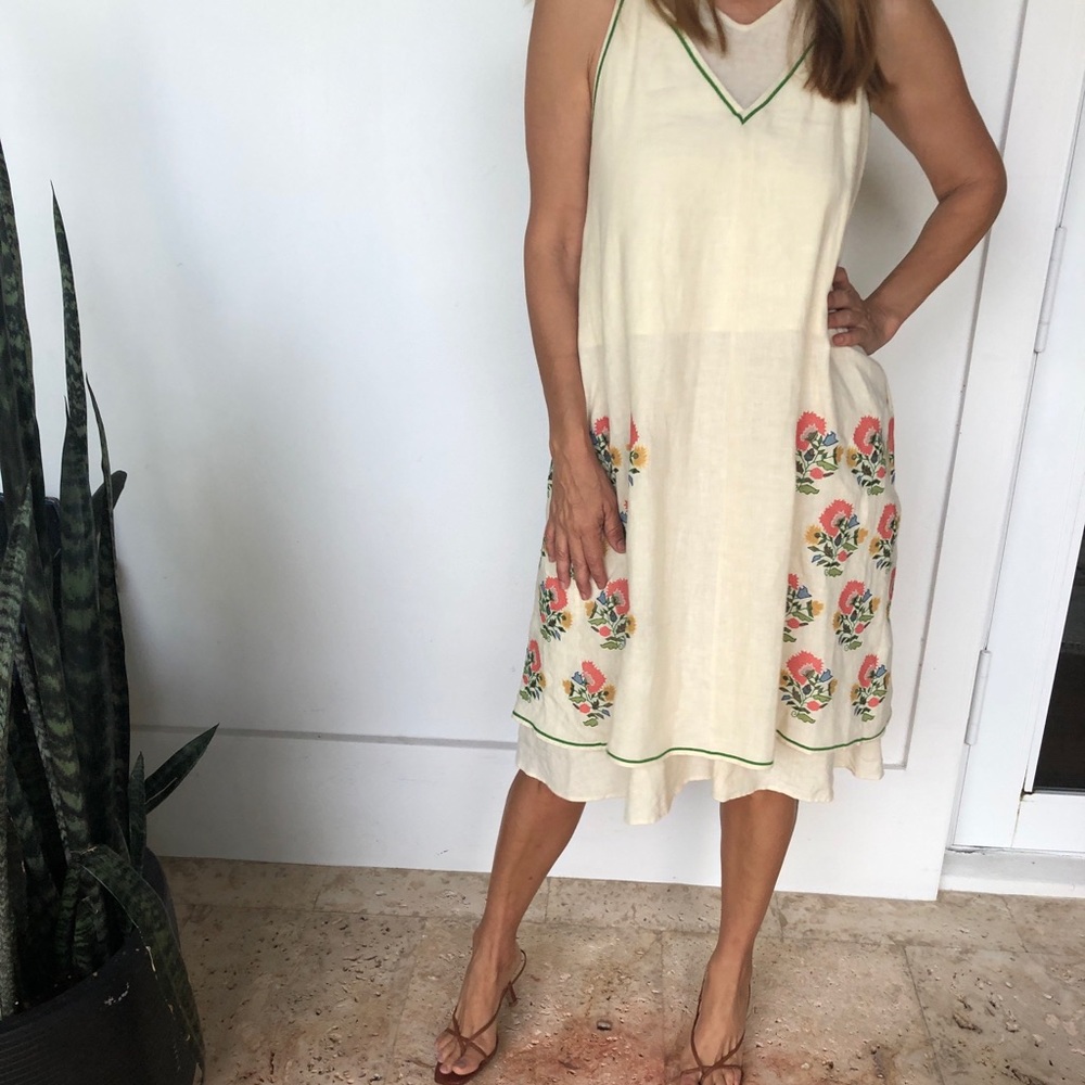 Loewe double layer ecru dress.